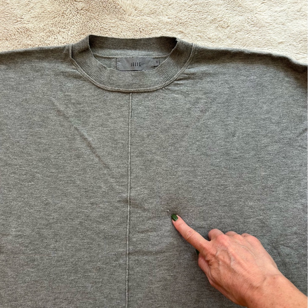Jolie grey boxy cashmere sweater, small - Picture 10 of 11